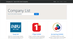 Desktop Screenshot of companylist.com.au