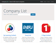 Tablet Screenshot of companylist.com.au